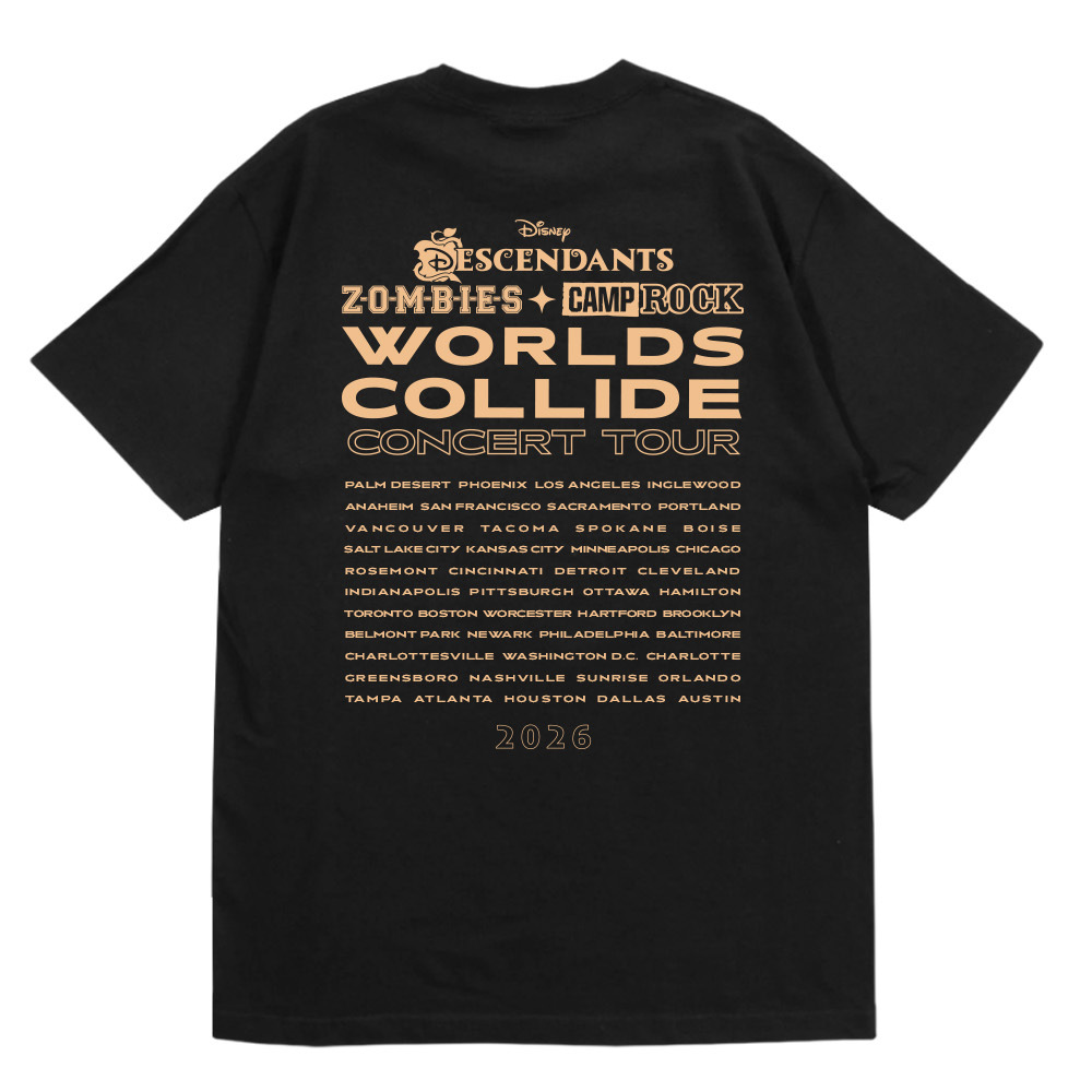 Worlds Collide Concert Tour Tee - Black
